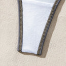Conjunto De 3 Piezas De Ropa Interior Femenina Tipo Tanga Con Estampado De Camuflaje