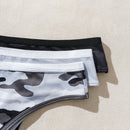 Conjunto De 3 Piezas De Ropa Interior Femenina Tipo Tanga Con Estampado De Camuflaje