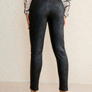 Prive Pantalones De Mujer De Pu Con Botones En La Parte De Adelante