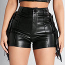 PETITE Shorts Ajustados De Patchwork Con Flecos De Pu