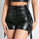 PETITE Shorts Ajustados De Patchwork Con Flecos De Pu