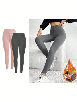 Essnce Leggings De Cintura Alta Y Ajustados Forro Polar