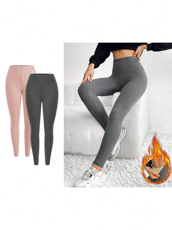 Essnce Leggings De Cintura Alta Y Ajustados Forro Polar