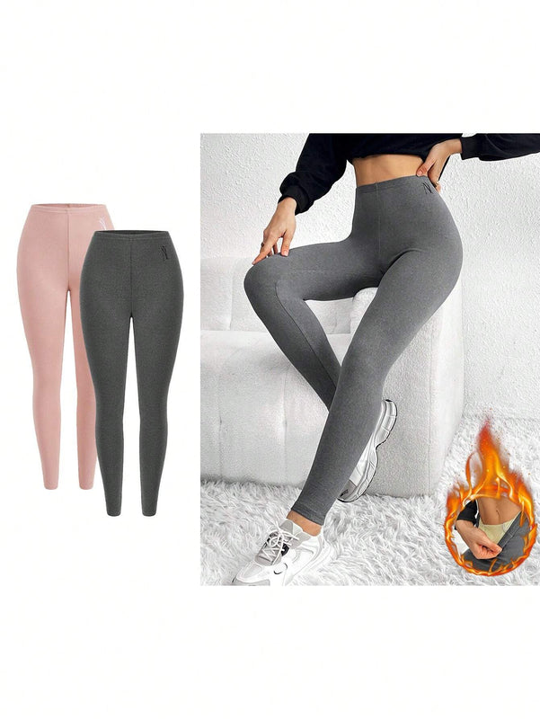 Essnce Leggings De Cintura Alta Y Ajustados Forro Polar