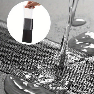 1 Rollo 5M Atrapapelos Para Desagüe De Ducha, Pegatinas De Desagüe De Piso Autoadhesivas, Filtro De Colador De Malla Desechable Para Fregadero De Baño