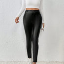 Frenchy Pantalones Largos Ajustados De Color Solido Para Mujer