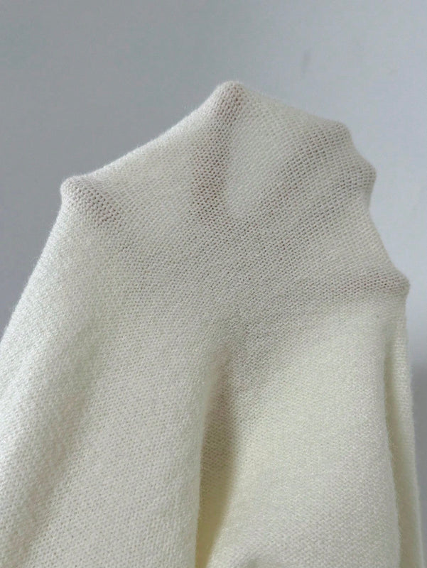 Slayr Sueter De Cuello En V Con Dobladillo Dividido Para Mujeres