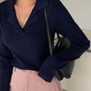 DAZY Sueter De Punto De Cuello Alto Y Manga Larga De Color Solido Para Mujer