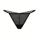 Leisure Ropa Interior Tipo Tanga Con Tiras Estampadas Y Letras Para Mujer