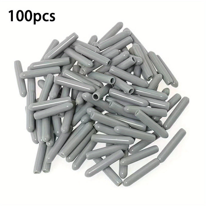 100pcs Cubiertas De Punta De Horquilla Para Lavavajillas, Tapas Flexibles De Extremo Redondo Para Organizador De Estantes, Tapas De Punta De Cubierta De Protector De Hilo De Alambre, 0.11in * 0.98in