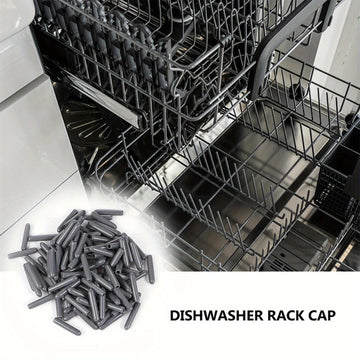 100pcs Cubiertas De Punta De Horquilla Para Lavavajillas, Tapas Flexibles De Extremo Redondo Para Organizador De Estantes, Tapas De Punta De Cubierta De Protector De Hilo De Alambre, 0.11in * 0.98in