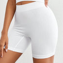 Pantalones Cortos De Seguridad Sin Costura De Color Solido Para Mujer