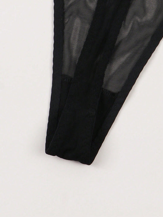 Ropa interior de tanga sexy y transpirable para mujeres con letras en ingles