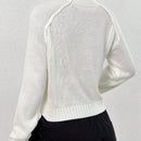 EZwear Sueter Corto Con Cuello Levantado Y Manga Raglan De Color Liso Para Mujer