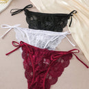 Conjunto De Tangas Triangulares De Encaje Para Mujer De 3 Piezas