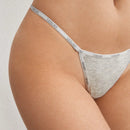 Leisure Ropa Interior Tipo Tanga Con Tiras Estampadas Y Letras Para Mujer