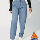 Pantalones De De Jean Forrados De Polar