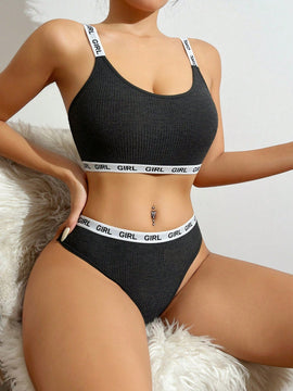 Juego De Ropa Interior Texturizada Con Jacquard