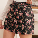 Frenchy Pantalones Cortos Con Cinturon Y Estampado Floral Para Mujer