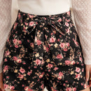 Frenchy Pantalones Cortos Con Cinturon Y Estampado Floral Para Mujer
