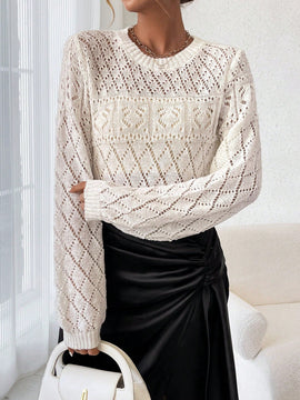 LUNE Jersey De Punto Con Lunares De Color Solido Para Mujer