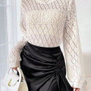 LUNE Jersey De Punto Con Lunares De Color Solido Para Mujer