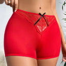 Pantalones Cortos Para Mujer Decorados Con Encajes Y Lazo - Estilo Boyshorts