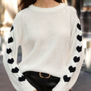 Frenchy Jersey con patron de corazon de manga raglan