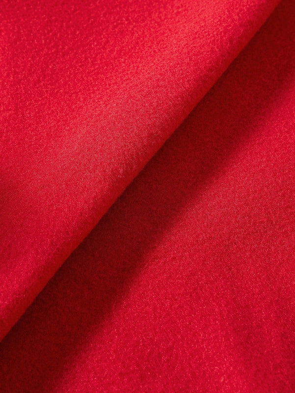 Ezwear sudadera con capucha de ajuste holgado y gruesa con estampado minimalista "feliz ano nuevo" de color rojo casual para mujer