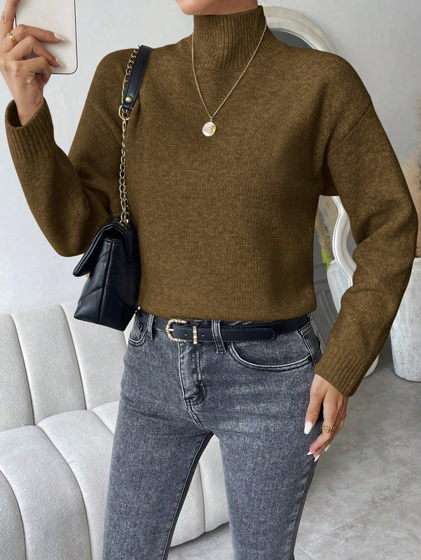 Essnce Sweater De Hombro Caido De Un Solo Color