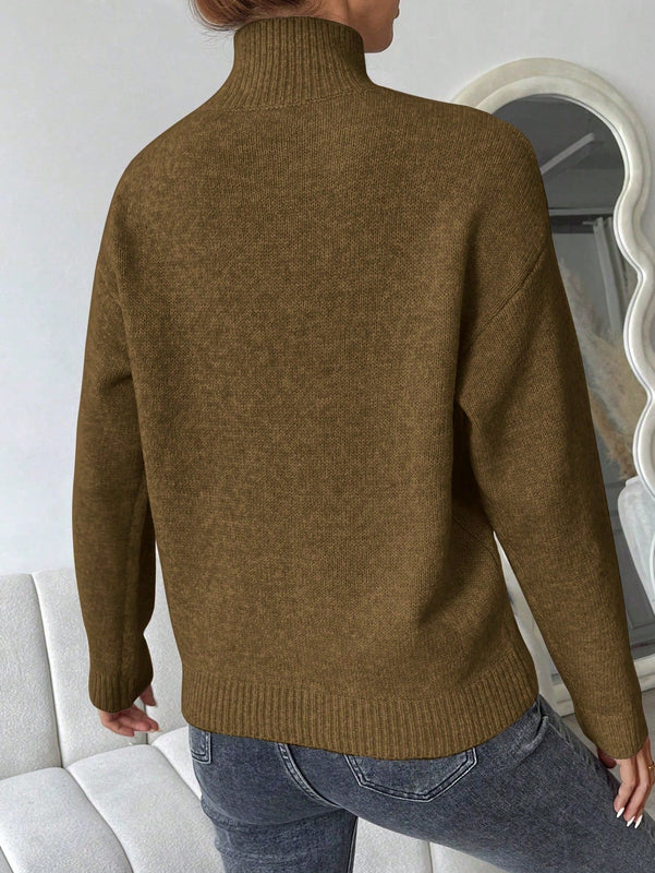 Essnce Sweater De Hombro Caido De Un Solo Color