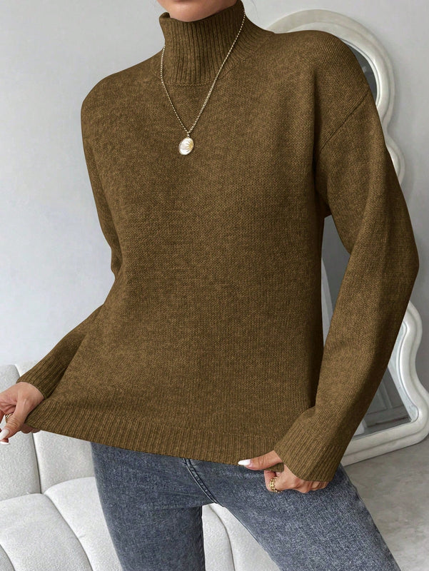 Essnce Sweater De Hombro Caido De Un Solo Color
