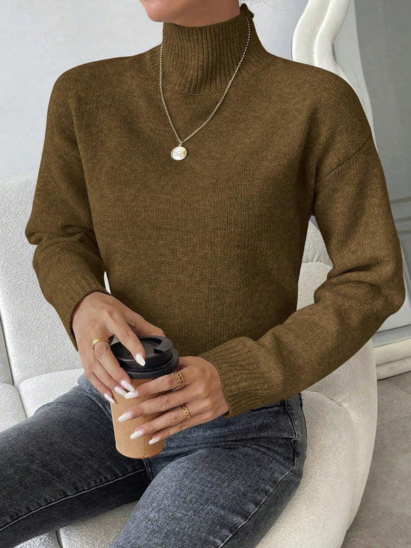 Essnce Sweater De Hombro Caido De Un Solo Color
