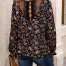 Frenchy Camisa De Manga Larga Con Estampado De Cachemira Y Encaje