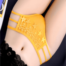 Tanga Sexy De Encaje, Estrella De Bajo Ascenso Con Colgante Transparente De Malla Transpirable Para El Verano