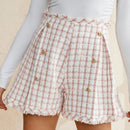Prive Pantalones Cortos De Cuadros Para Mujer