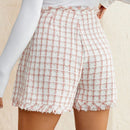 Prive Pantalones Cortos De Cuadros Para Mujer
