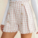 Prive Pantalones Cortos De Cuadros Para Mujer