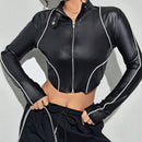 ICON Chaqueta Con Cuello De Tortuga Y Cremallera Recortada