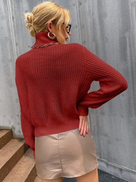 Prive Sueter De Cuello De Tortuga De Manga Larga Para Mujer