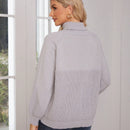 Frenchy Sueter De Manga Raglan Con Cuello Alto Para Mujer