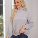 Frenchy Sueter De Manga Raglan Con Cuello Alto Para Mujer