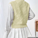 Qutie Chaleco De Sueter Casual De Color Solido Para Mujeres