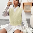 Qutie Chaleco De Sueter Casual De Color Solido Para Mujeres