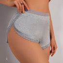 Shorts De Seguridad Con Retazos De Encaje Para Mujer