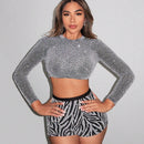SXY Shorts De Fiesta De Brillo Con Estampado Completo