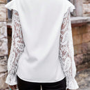 Clasi Camisa Con Encaje De Patchwork