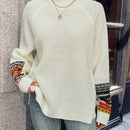 LUNE Sueter Con Estampado Geometrico De Manga Raglan