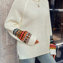 LUNE Sueter Con Estampado Geometrico De Manga Raglan