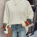 LUNE Sueter Con Estampado Geometrico De Manga Raglan
